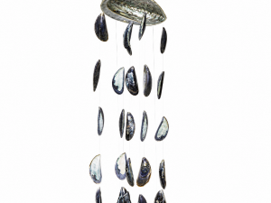 Wind Chime-Abalone Polished Shell with Black Mussel Shell CodeSC044