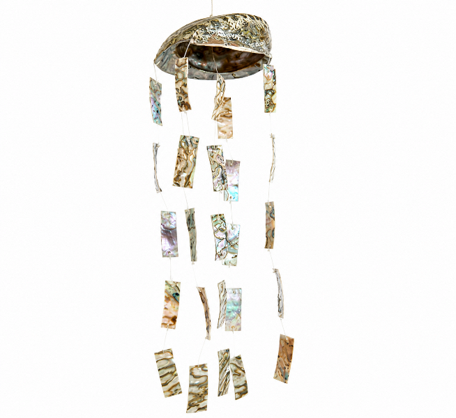 Wind Chime – Abalone Natural Polished Shell with Abalone Natural Shell Cut Strips CodeSC006