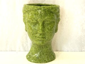 Head Planter Lady Size23cmX14cm Medium Green