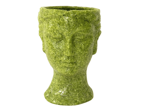 Head Planter Lady Size23cmX14cm Medium Green