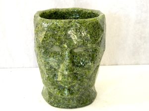Head Planter Hex Size17cmX14cm Green