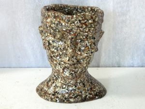 Isle of Man Planter small made with sarmaticus sea shells