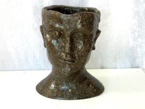 Isle of Man Planter small made with dark brown sea shells