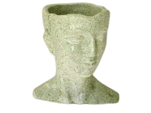 Isle of Man Planter small white/green with recycled glass