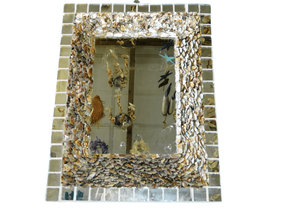 Mosaic Mirror Copper – Sea Shells