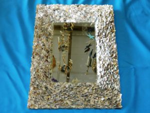 Mosaic Oblong Copper Mirror – Sea Shells