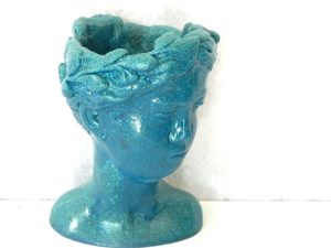 Head Planters Princess Size23cmX18cm Turquoise