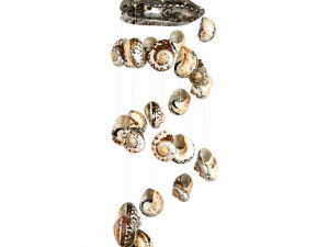 Wind Chime - Abalone Natural Polished with Sarmaticus Natural Polished Shells CodeSC037