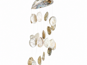 Wind Chime - Abalone Natural Polished Shell with Abalone Natural Polished Small Shells CodeSC057