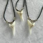 Mako Shark Tooth Rope Necklace with beads