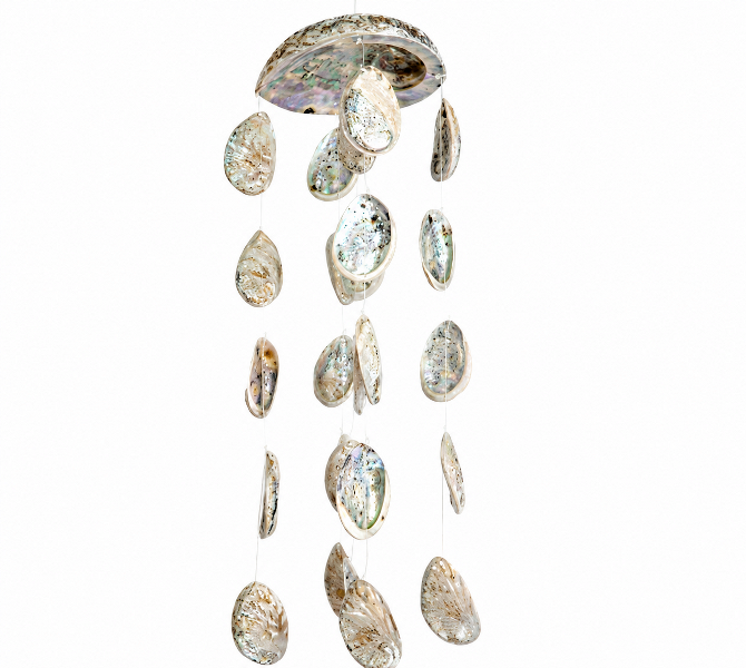 Wind Chime – Abalone Natural Polished Shell with Abalone Natural Polished Small Shells CodeSC001