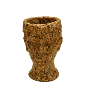 Man Head Planter light copper Size23X14cm