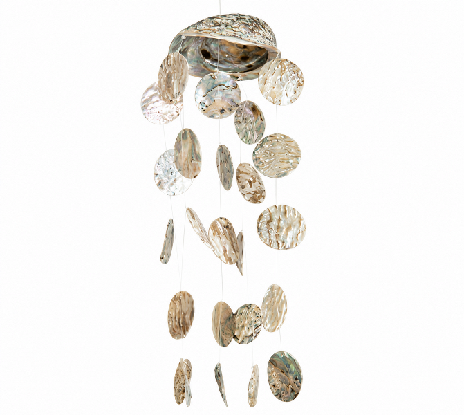 Wind Chime – Abalone Natural Polished Shell with Abalone Natural Polished Shell Disc Shape CodeSC012