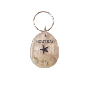 Keyring Oval Starfish Silver CodeKR057
