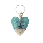 Keyring Heart Starfish Turquoise CodeKR114