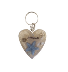 Keyring Heart Starfish Horned