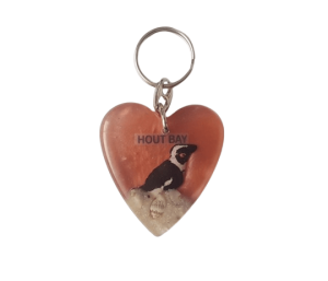 Keyring Heart Penguin Wine Red CodeKR153