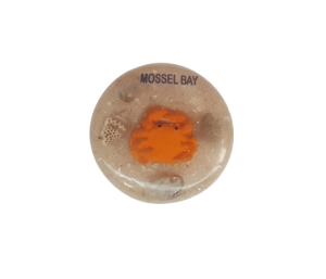 Magnet Round Crab White CodeM139