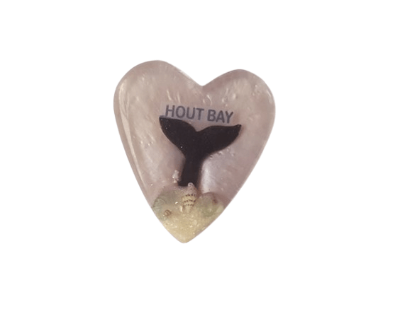 Magnet – Heart Whale Tail Silver CodeM242