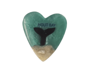 Magnet Heart Whale Tail Turquoise CodeM243