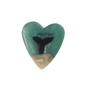 Magnet Heart Whale Tail Turquoise CodeM243