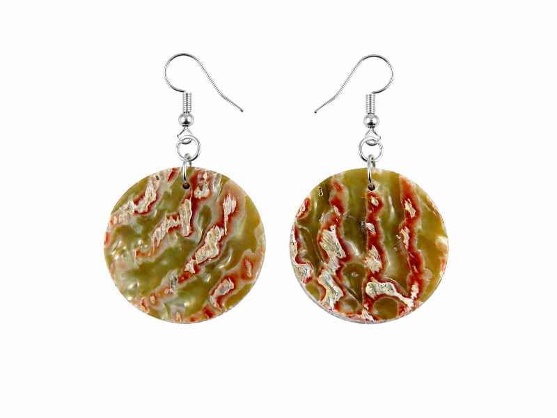 Sea Shell Jewellery – Earrings–Abalone Discs Shape CodeJE023