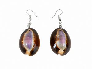 Sea Shell Jewellery - Earring - Cowrie Purple Top JE055