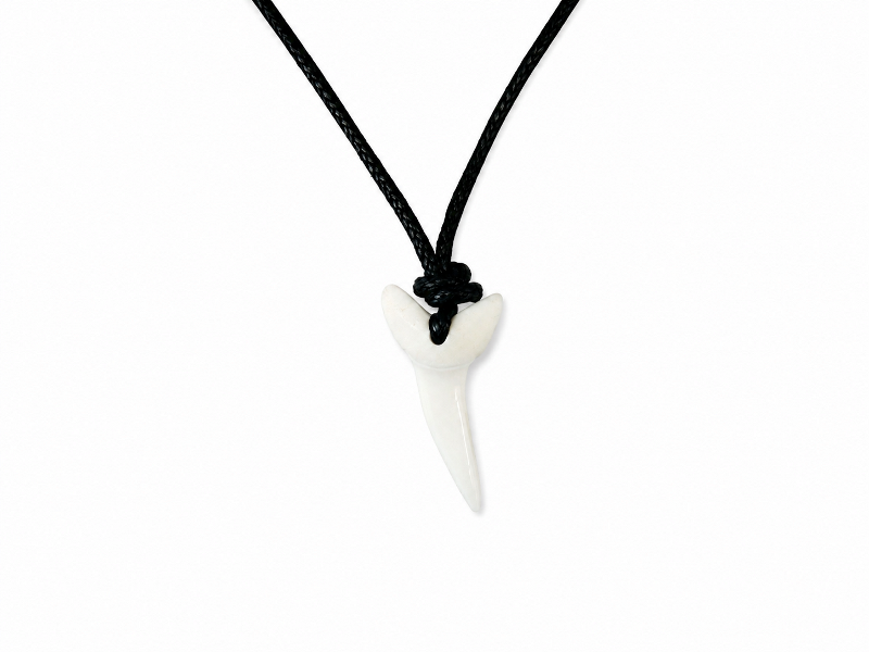 Mako Shark Tooth Necklace on Cord Size 2.75-3cm CodeMS102