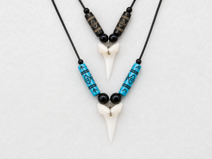 Mako Shark Tooth Necklace Beads Cord Size1.75-2.25 CodeMS003