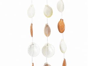 Wall Garland-Abalone Natural Polished Shell with Brown & White Scallops Shells CodeSG028