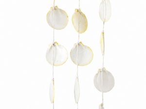 Wall Garland-Abalone Natural Polished Shell with White Scallops Code SG027