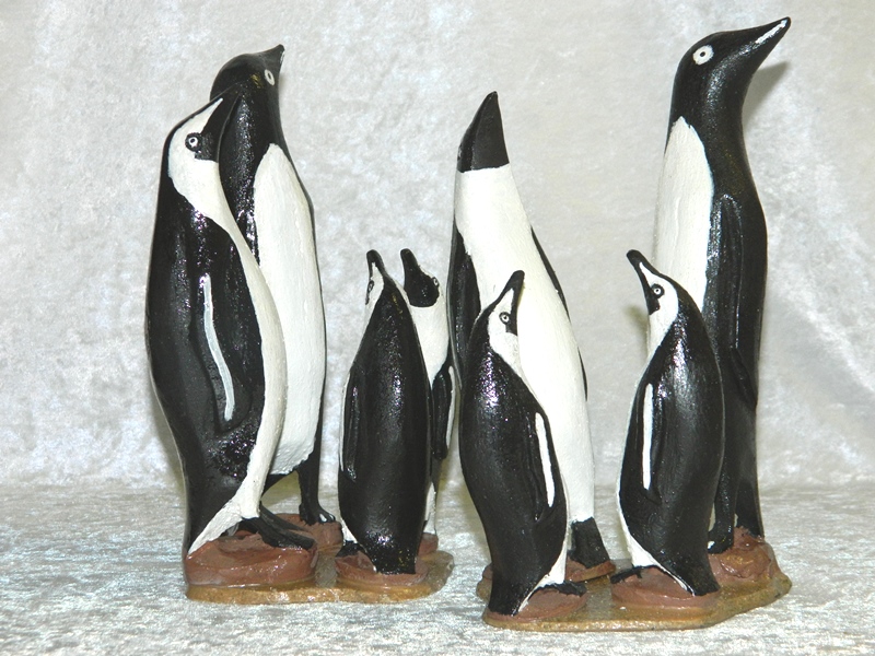 Statue Penguin Family CodeP007 Size200cm