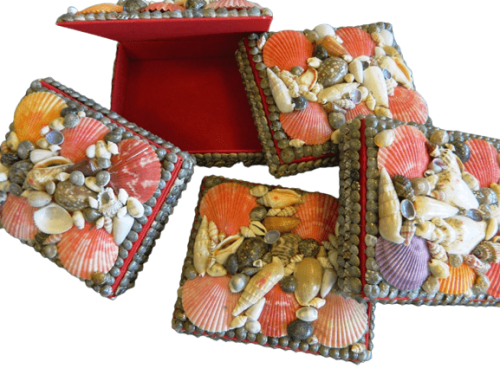 Sea Shell Jewellery Box Square